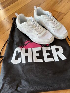 White Cheer Mesh Lace-Up Sneakers